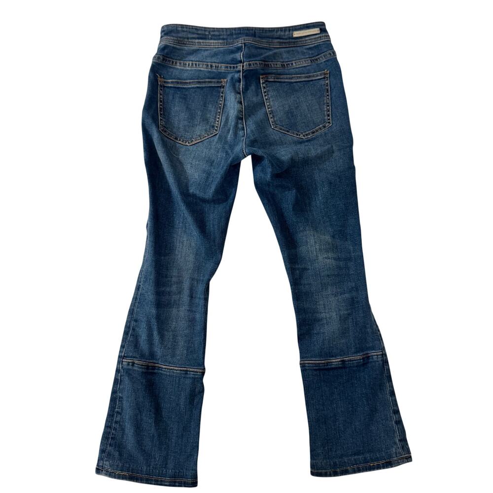 Pilcro Anthropologie Cropped Bootcut Jeans Women's 25 Patchwork Flare Y2K Indie - Picture 3 of 16